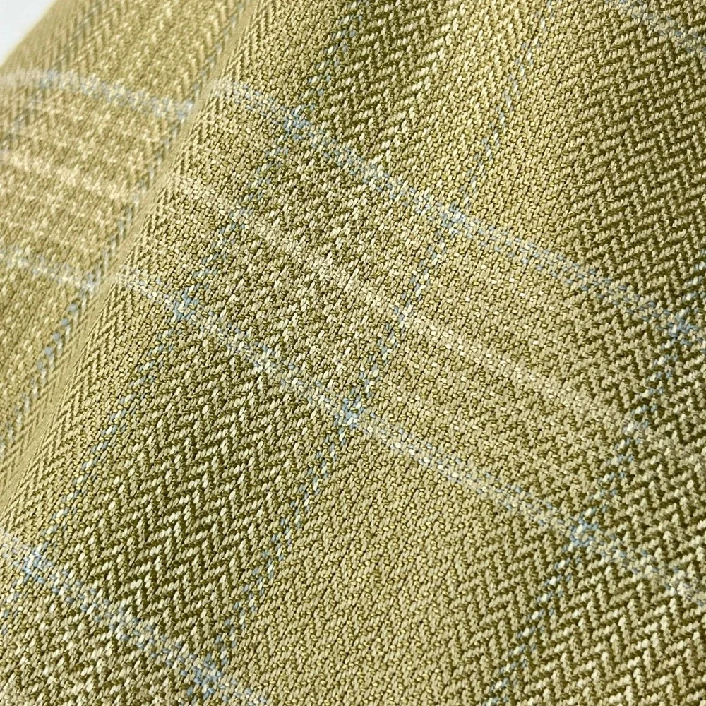 New Arnold Brant Bamboo Two Button Jacket Blazer Mens Beige Plaid Sz 42L $495new